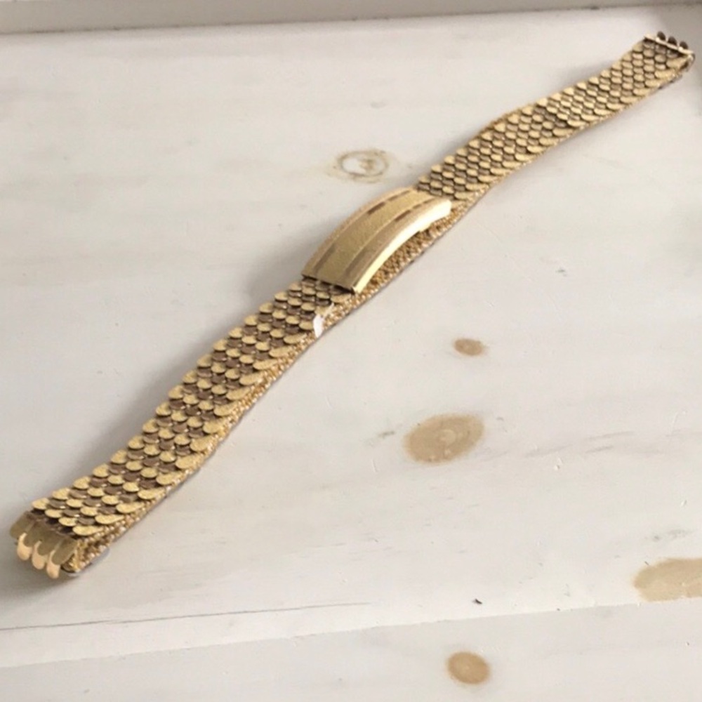 Vintage Gold Fish Scale Elastic Waist Belt